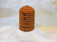 Load image into Gallery viewer, A thimble carved from a corozo palm tree nut. c1850