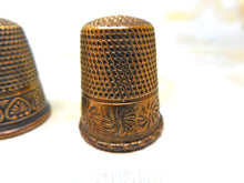 Load image into Gallery viewer, Four decorative brass thimbles. c1870