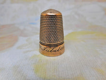 Load image into Gallery viewer, 'Victoria Jubilee' base metal brass alloy thimble. Iles design c1888.