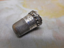 Load image into Gallery viewer, SOLD………..A decorative unmarked silver thimble. c1860-1870