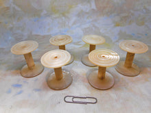 Load image into Gallery viewer, A set of 6 Georgian cotton reels / spools. c1830