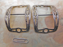 Load image into Gallery viewer, SOLD…………A pair of silver shoe buckles. A/F c1790 Maker LP.