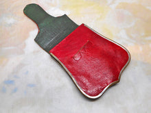 Load image into Gallery viewer, A Georgian red leather purse with glazed insert. c1800