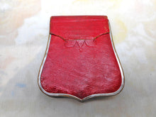 Load image into Gallery viewer, A Georgian red leather purse with glazed insert. c1800