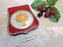 Load image into Gallery viewer, A Georgian red leather purse with glazed insert. c1800