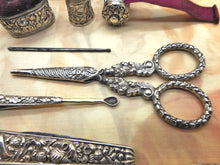 Load image into Gallery viewer, A Regency maroon leather sewing set / etui. English c1835.
