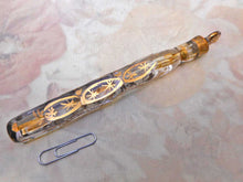 Load image into Gallery viewer, A lavender water / tear catcher or lachrymosal  scent bottle. c 1870-1890