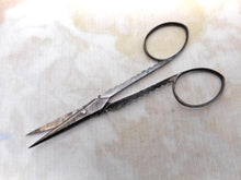 Load image into Gallery viewer, A pair of decorative steel sewing scissors. 19thc.