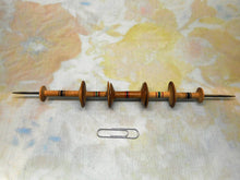 Load image into Gallery viewer, Five mini Painted Tunbridge Ware wooden reels for thread. c 1800