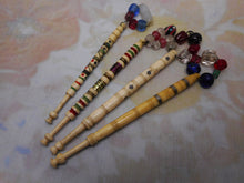 Load image into Gallery viewer, Four decorative mutton bone lace bobbins. 19thc