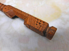 Load image into Gallery viewer, A chip carved knitting stick for a child. 19thc