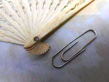 Load image into Gallery viewer, A doll's pierced bone fan.  c1870