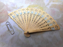 Load image into Gallery viewer, A doll's pierced bone brise fan.  c1870