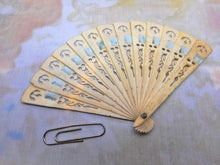 Load image into Gallery viewer, A doll's pierced bone fan.  c1870