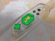Load image into Gallery viewer, An unusual, large scent bottle with applied 'jewels'. Late Victorian.