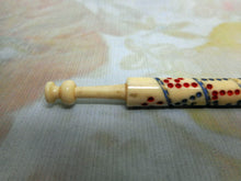 Load image into Gallery viewer, 'It  is Ard to Part With My Sweetheart'- a mutton bone lace bobbin. 19thc
