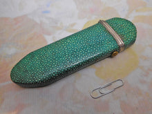 Load image into Gallery viewer, A shagreen spectacle case fitted with silver eye glasses. HM 1812.
