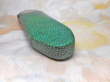 Load image into Gallery viewer, A shagreen spectacle case fitted with silver eye glasses. HM 1812.