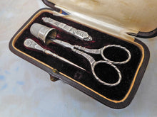 Load image into Gallery viewer, SOLD…….A French silver etui in its leather case. c 1870