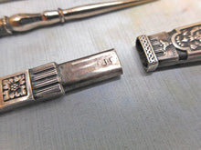 Load image into Gallery viewer, SOLD…….A French silver etui in its leather case. c 1870