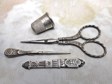 Load image into Gallery viewer, SOLD…….A French silver etui in its leather case. c 1870