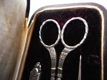 Load image into Gallery viewer, SOLD…….A French silver etui in its leather case. c 1870