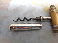 Load image into Gallery viewer, A Georgian silver mounted travelling corkscrew. SP maker. c 1800