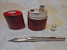 Load image into Gallery viewer, A Georgian red leather penner / inkwell. c1780-1800