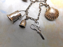Load image into Gallery viewer, A child's vintage silver charm bracelet. French. 20th century.