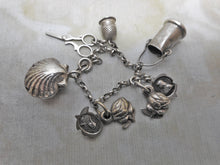 Load image into Gallery viewer, A child's vintage silver charm bracelet. French. 20th century.