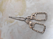 Load image into Gallery viewer, A pair of silver 'dog' handled scissors. c 1840