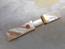 Load image into Gallery viewer, SOLD……A Palais Royal red leather etui with pearl fittings. French c 1800