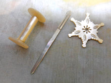 Load image into Gallery viewer, SOLD……A Palais Royal red leather etui with pearl fittings. French c 1800