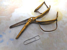 Load image into Gallery viewer, SOLD.......A strange pair of brass bird form scissors. Early 19thc