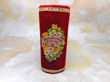 Load image into Gallery viewer, SOLD…..……A pristine red velvet needle packet box. 'Wishing You A Happy Birthday'.