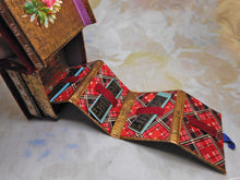 Load image into Gallery viewer, SOLD…..……A pristine red velvet needle packet box. 'Wishing You A Happy Birthday'.