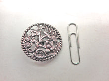 Load image into Gallery viewer, One of a boxed set of six silver buttons. HM 1901