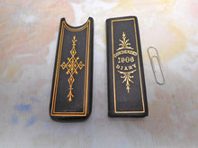 Load image into Gallery viewer, A 1906 diary in its tooled leather slip case.