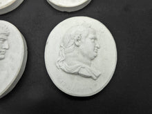 Load image into Gallery viewer, A set of Grand Tour plaster cameos of the first 12 Roman Emperors. c1830