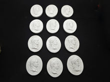 Load image into Gallery viewer, Grand Tour plaster cameos of the first 12 Roman Emperors