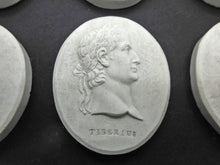 Load image into Gallery viewer, A set of Grand Tour plaster cameos of the first 12 Roman Emperors. c1830