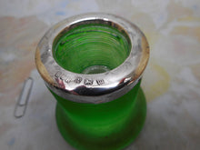 Load image into Gallery viewer, SOLD…….An unusual green glass match holder. HM 1911.