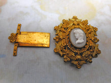 Load image into Gallery viewer, SOLD......A good looking pair of bracelet buckles set with classical cameos. c1830-1840