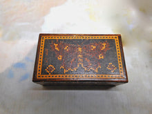 Load image into Gallery viewer, A Tunbridge Ware 'butterfly' needle packet box. c 1860