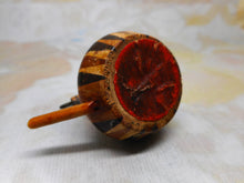 Load image into Gallery viewer, SOLD……A small Tunbridge Ware 'kettle' form pin cushion holder. c 1840
