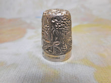 Load image into Gallery viewer, SOLD……..A rare silver thimble embossed with a bicycle. HM. 1896 JF