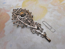 Load image into Gallery viewer, A silver plated chatelaine clip-no attachments. c1880