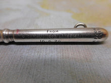 Load image into Gallery viewer, A silver 'policeman's truncheon' pencil. Sterling silver. Inscription for 1926.