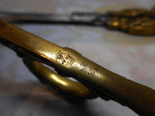 Load image into Gallery viewer, SOLD……Two pairs of large, brass handled German scissors. 19th century. Solingen.