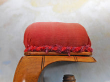 Load image into Gallery viewer, A pin cushion clamp with a Georgian print. c1820